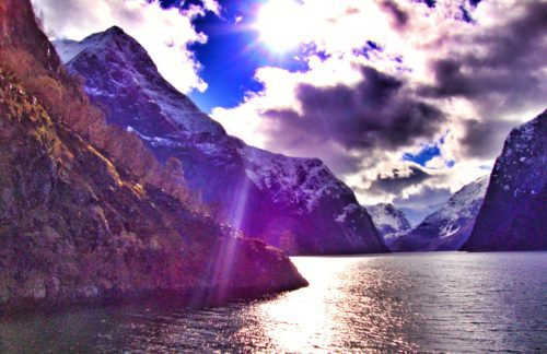 The stunning Gudvangen Fjord in central Norway