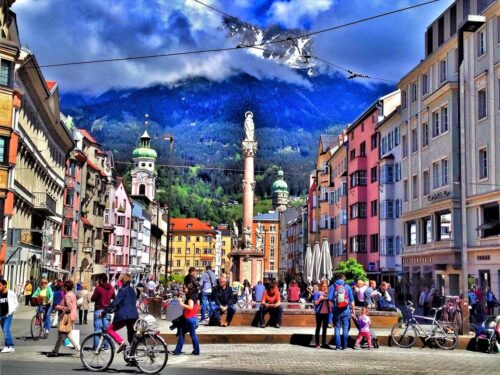 The city center of Innsbruck, Austria