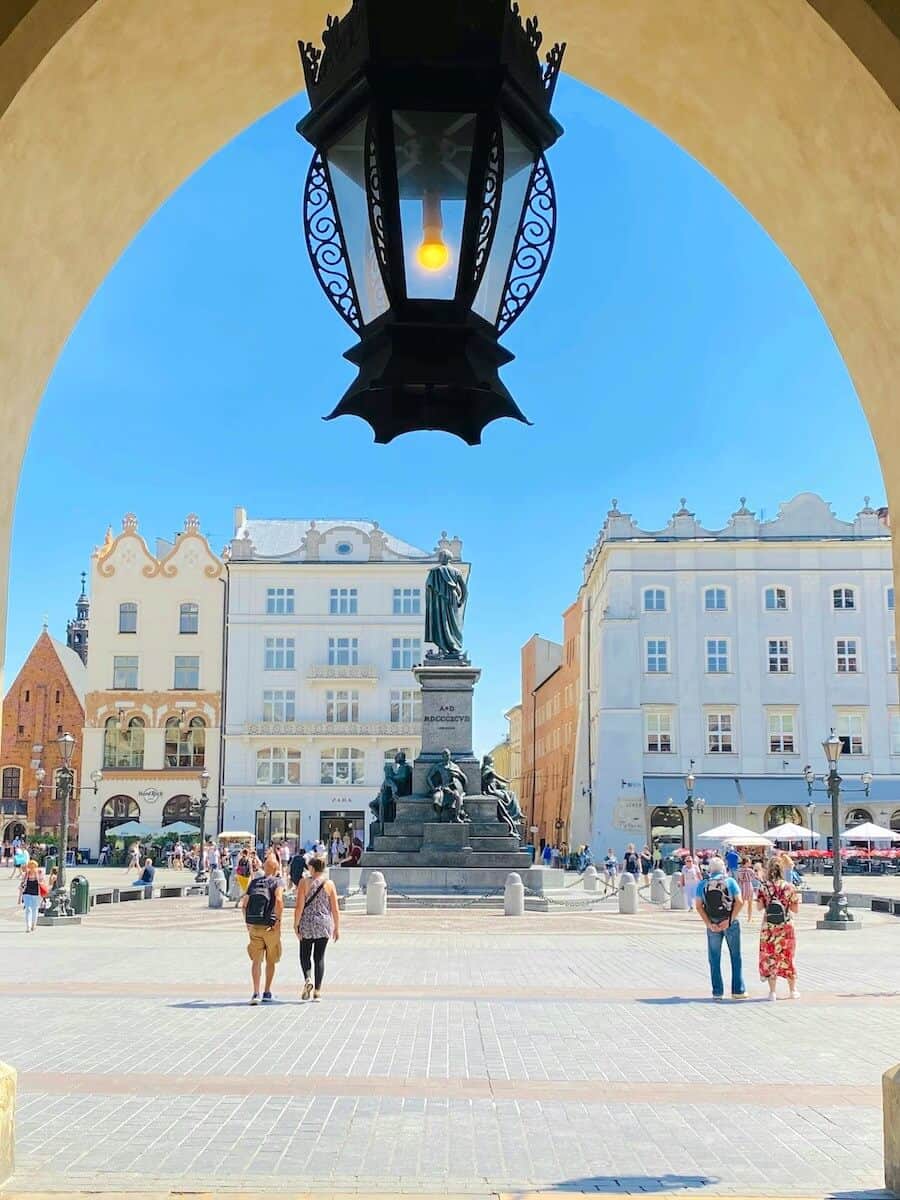 The main square in Krakow Poland