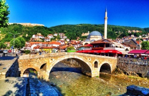 Stone bridge in the middle of town