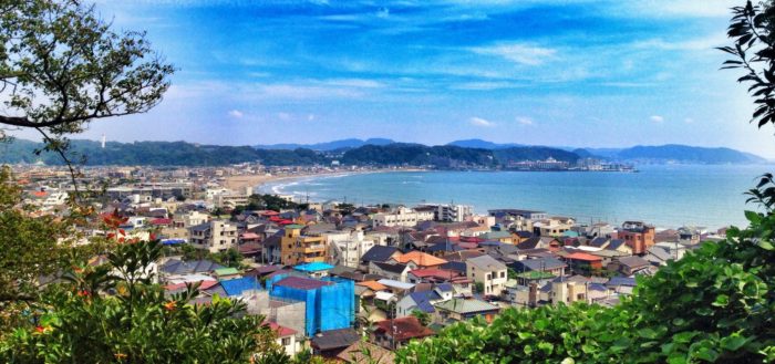 A view to the coast of Kamakura from Hasadera