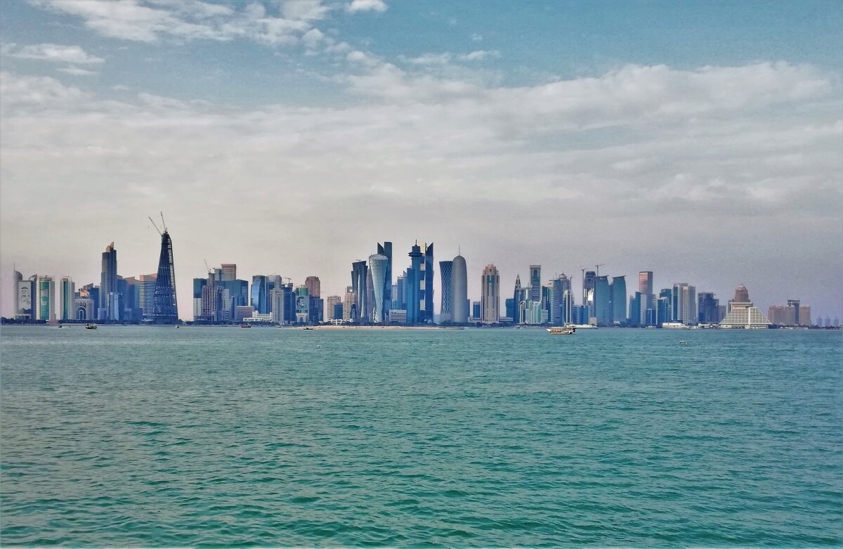 Doha from the Corniche on a Dusty Day