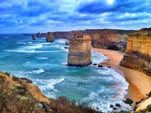 The famous Twelve Apostles along the Great Ocean Road