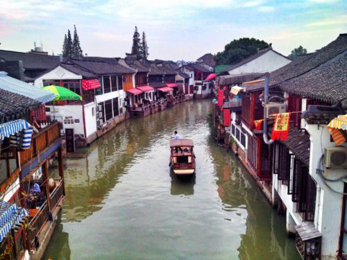 Homes along the canal