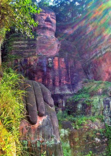 View of the Leshan Buddha from the bottom
