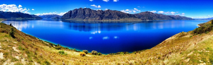 The perfectly blue lakes found all throughout the South Island in New Zealand