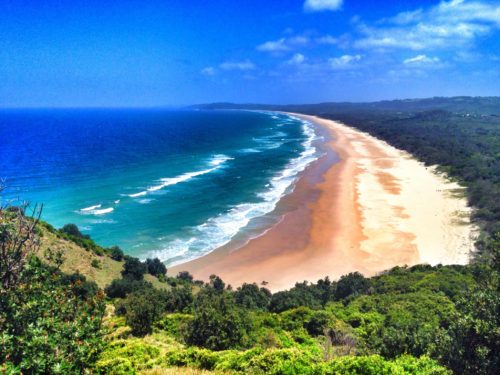 The empty beaches of Byron Bay, Australia