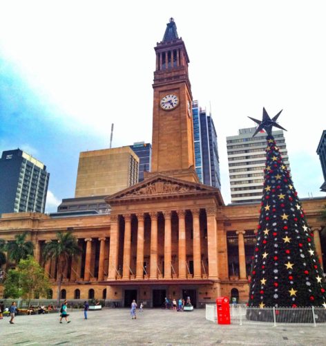 The main square, St. George's Square in Brisbane, Australia