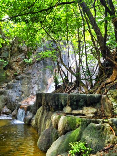 Waterfall on Moyo Island in Indonesia