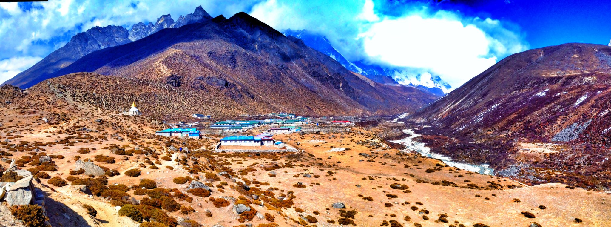Entering Dingboche