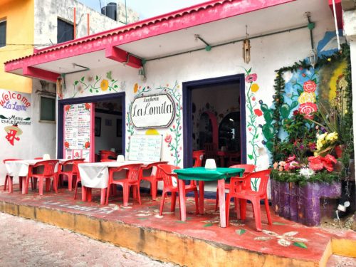 Colorful restaurant along the streets of Isla Mujeres