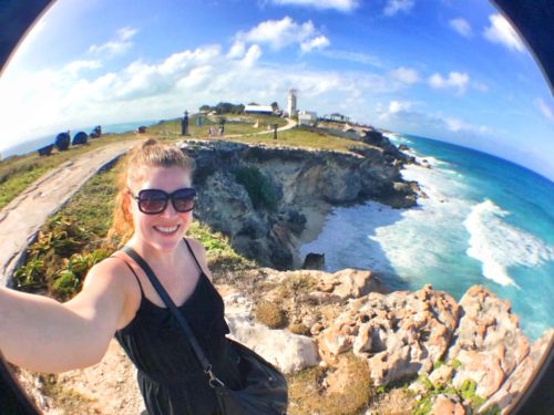 The lighthouse and cliffs of Punta Sur on Isla Mujeres