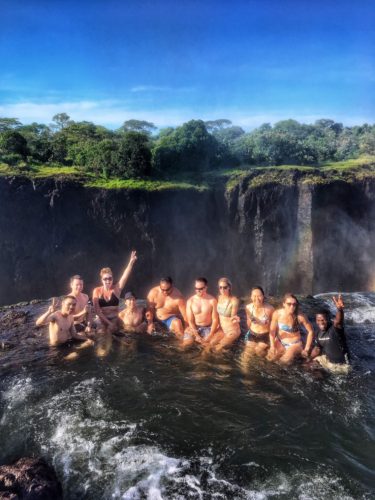 Devil's Pool at the edge of Victoria Falls
