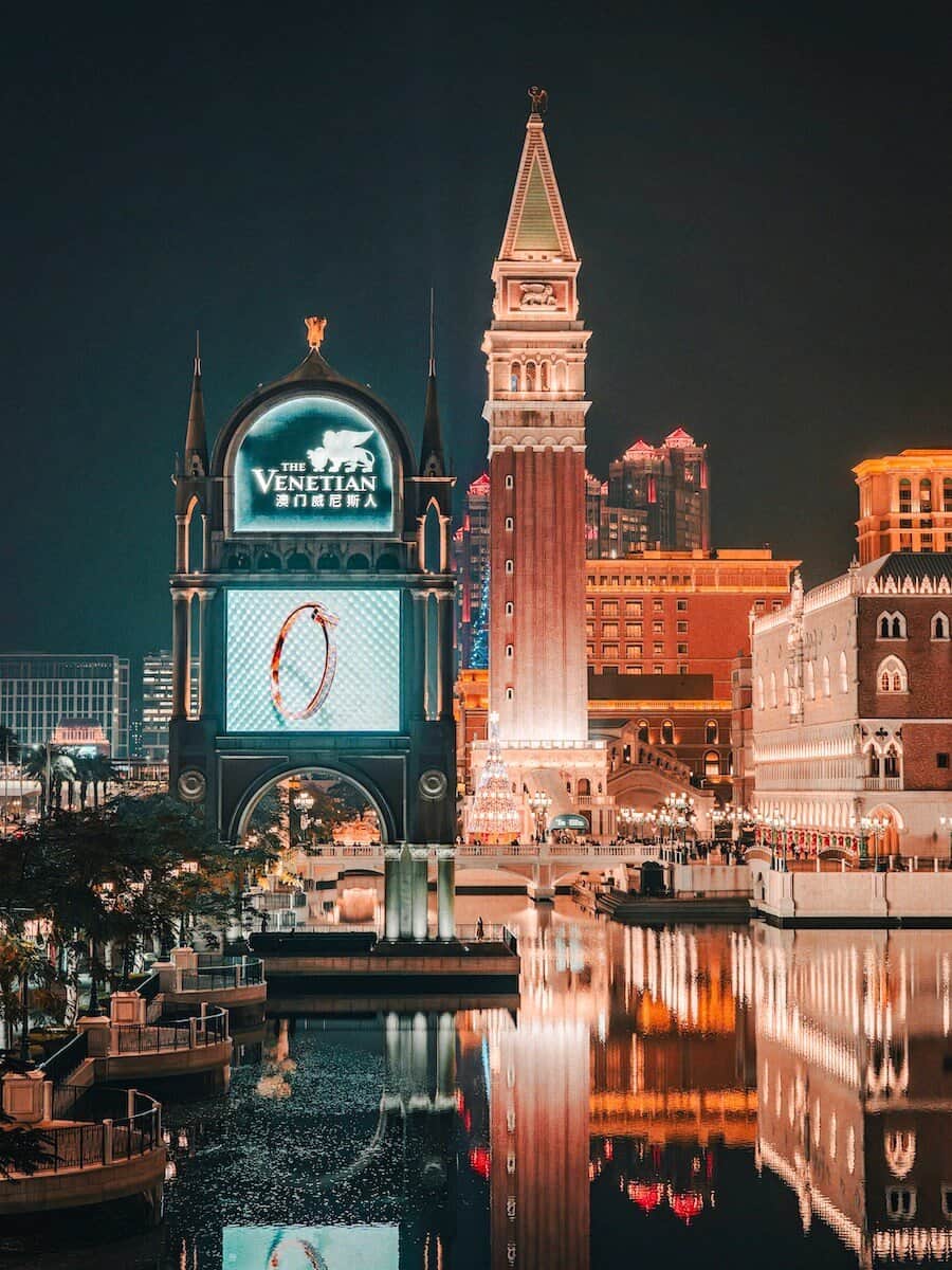 Venetian Hotel - Nighttime in Macao