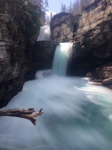 The stunning waterfalls at Saint Mary Falls