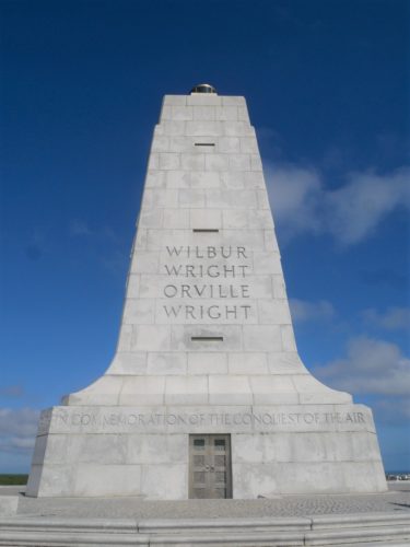 The Wright Brothers National Monument in the Outer Banks