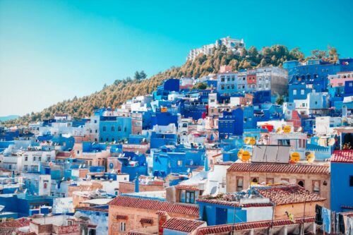 The stunning blue buildings of Chefchaouen