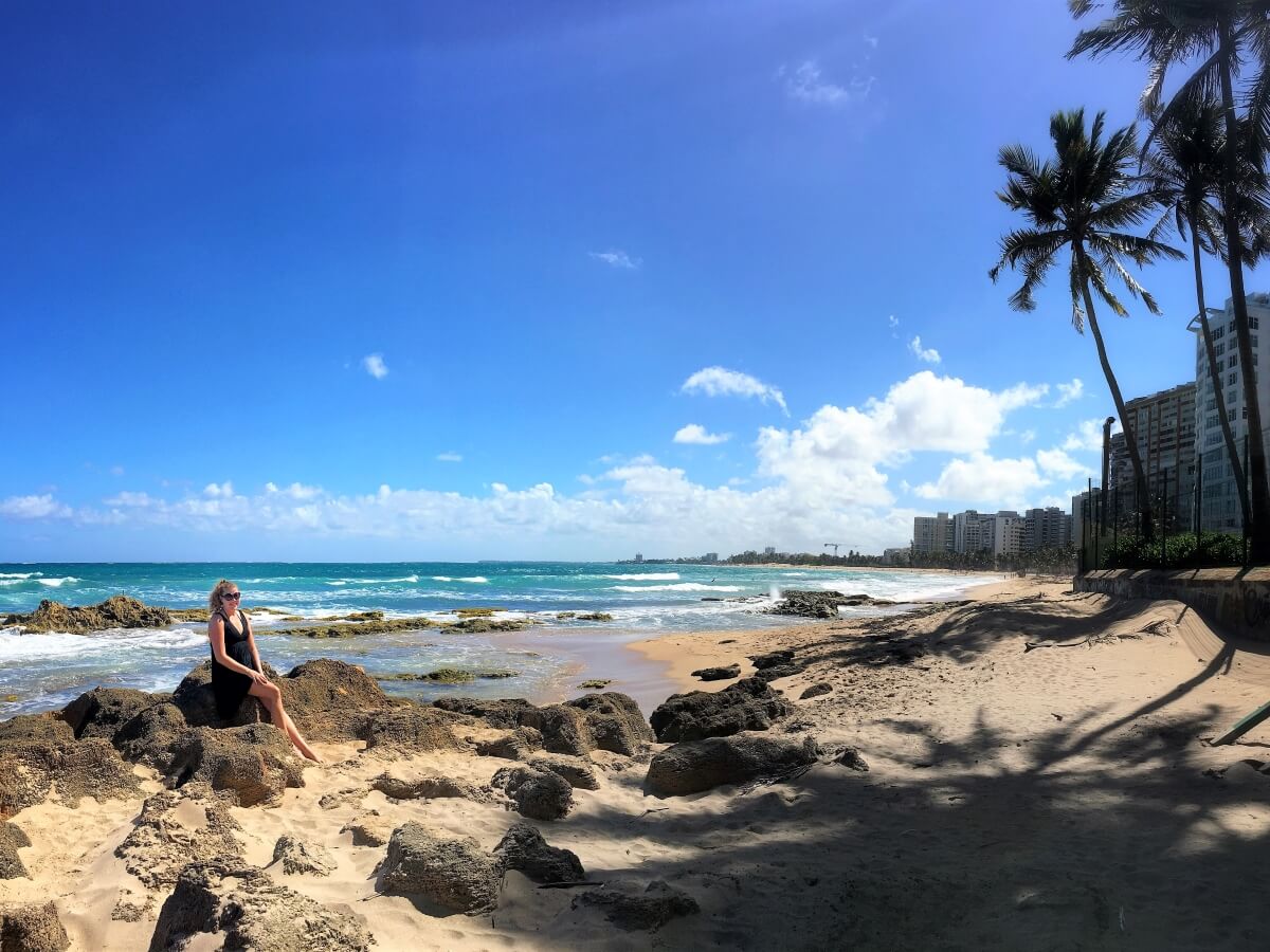 Woman on the beach in Puerto Rico
