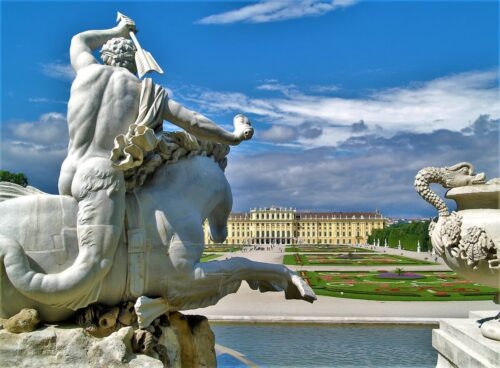 A stunning view of Schönbrunn palace in Vienna, Austria