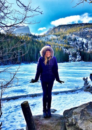 Frozen Bear Lake in Rocky Mountain National PArk