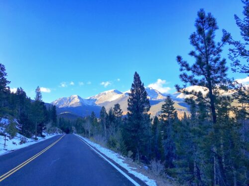 Driving through Rocky Mountain National Park