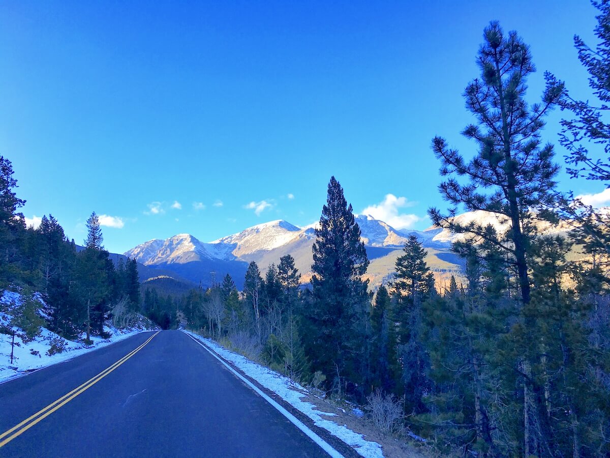 Driving through Rocky Mountain National Park