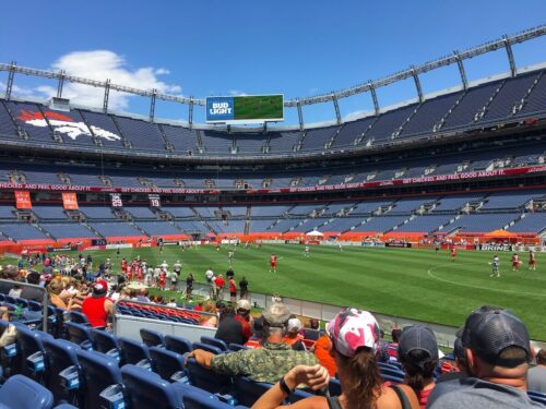 A lacrosse game at Empower Stadium at Mile High