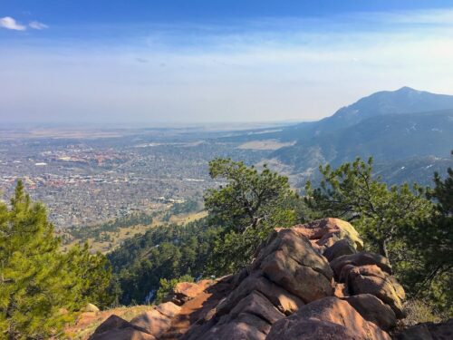 Mount Sanitas summit over Boulder