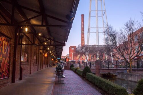 The American Tobacco Trail at sunset