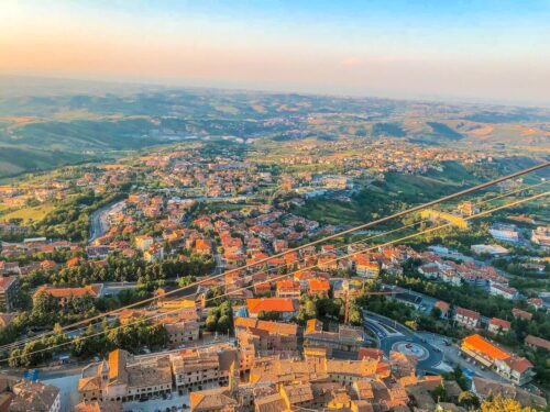 Views of Italy below San Marino