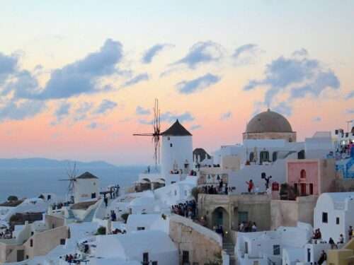 Oia at sunset