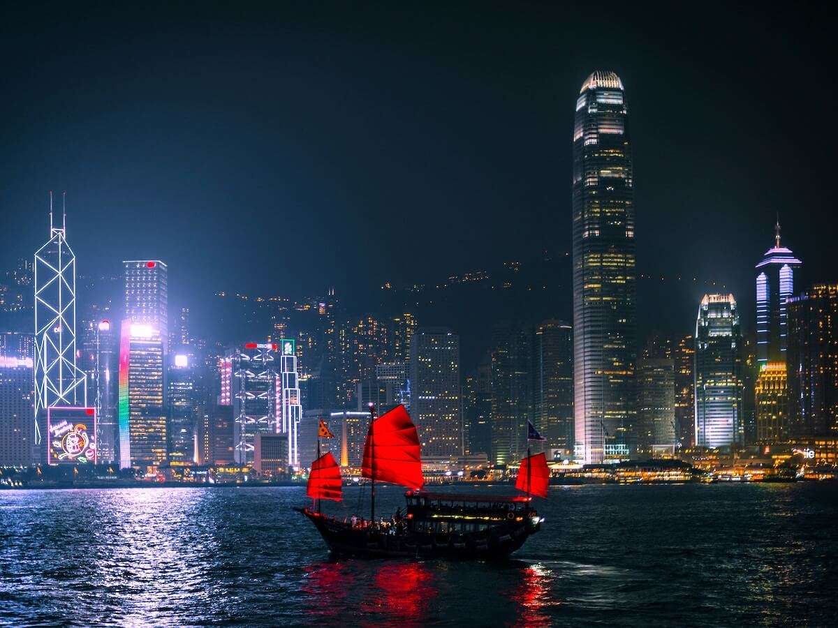 Hong Kong Victoria Harbour at Night