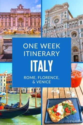One Week Itinerary for Italy