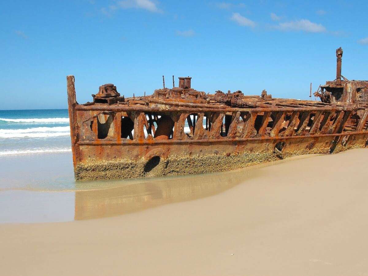 Shipwreck on Fraser Island - now know as K'gari, Australia