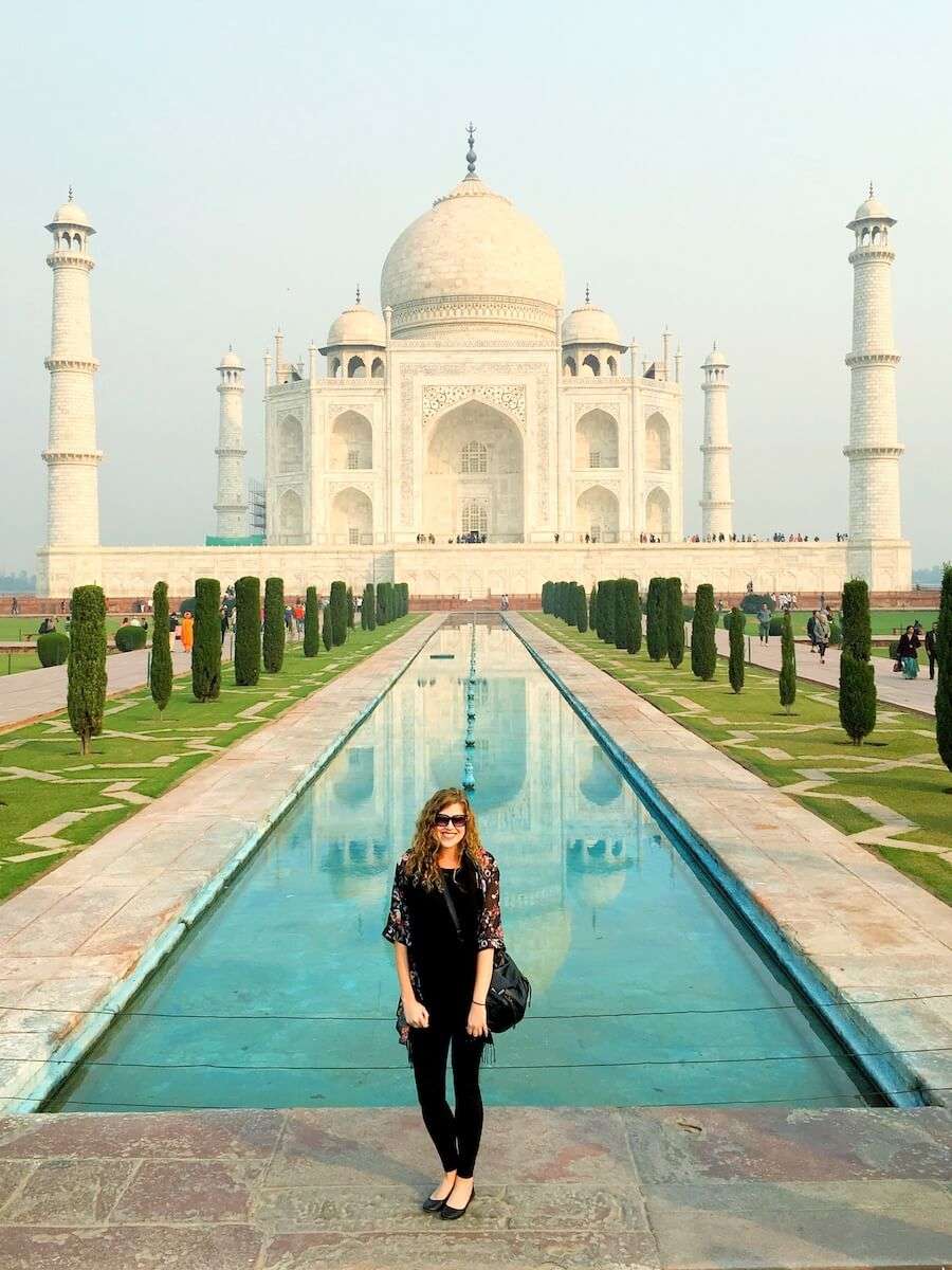 Julia at the Taj Mahal in India