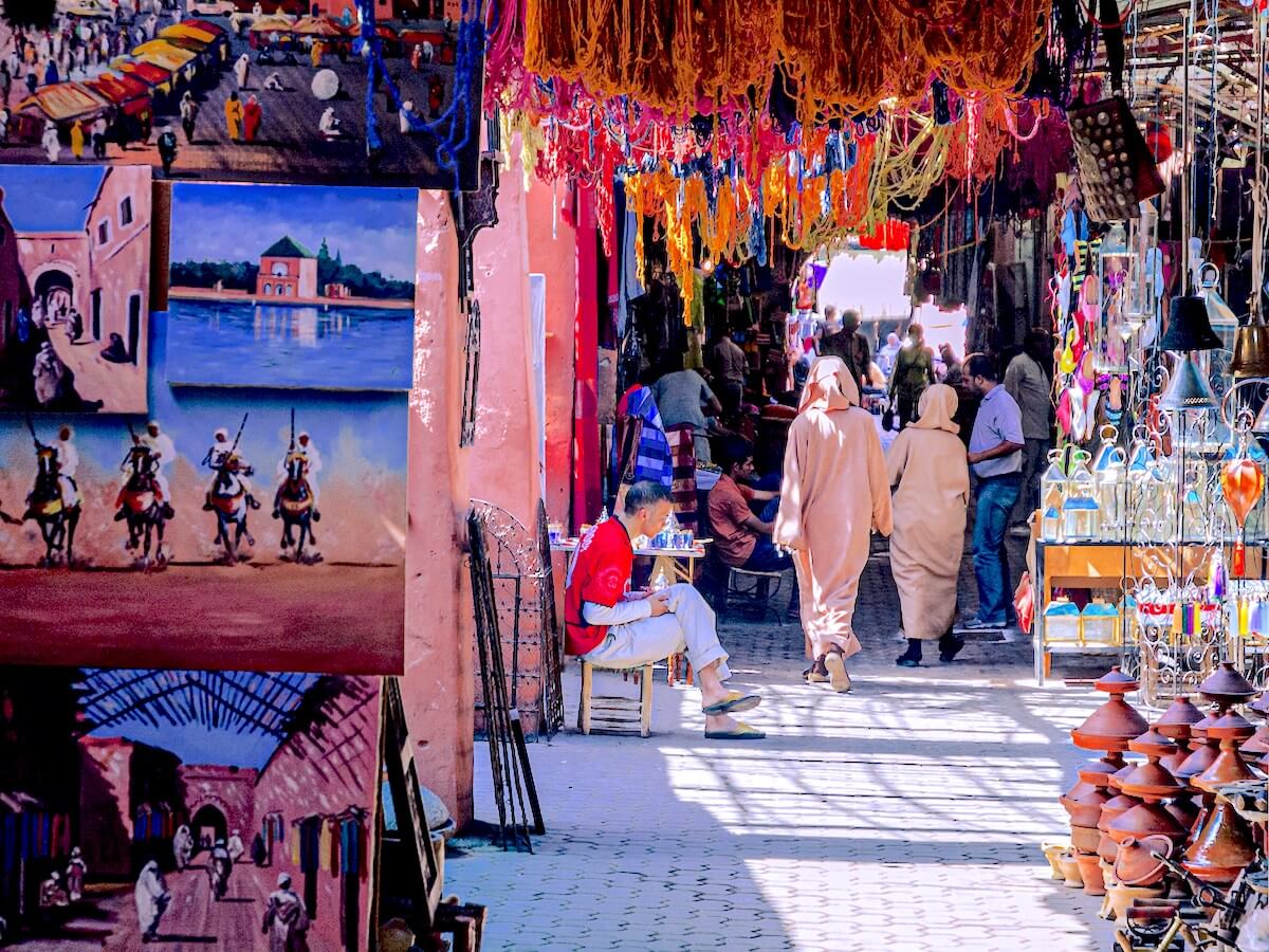 A busy Marrakech souk