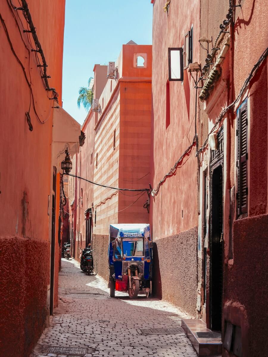 Tiny alleys in Marrakech Medina