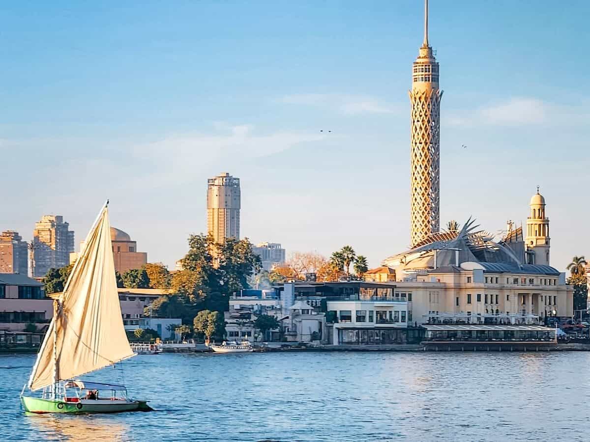 Felucca on the Nile in Cairo Egypt