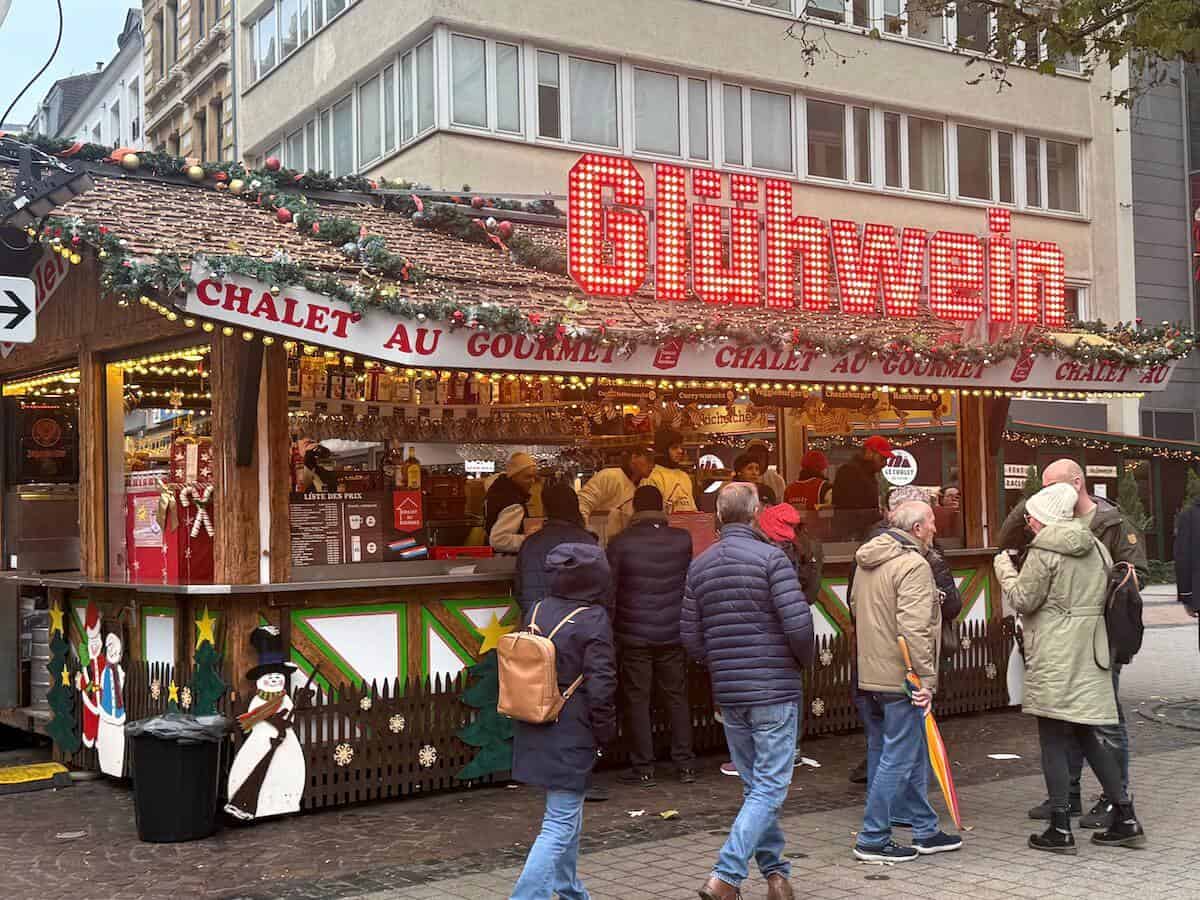 Gluwein Stand at Europe Christmas Market
