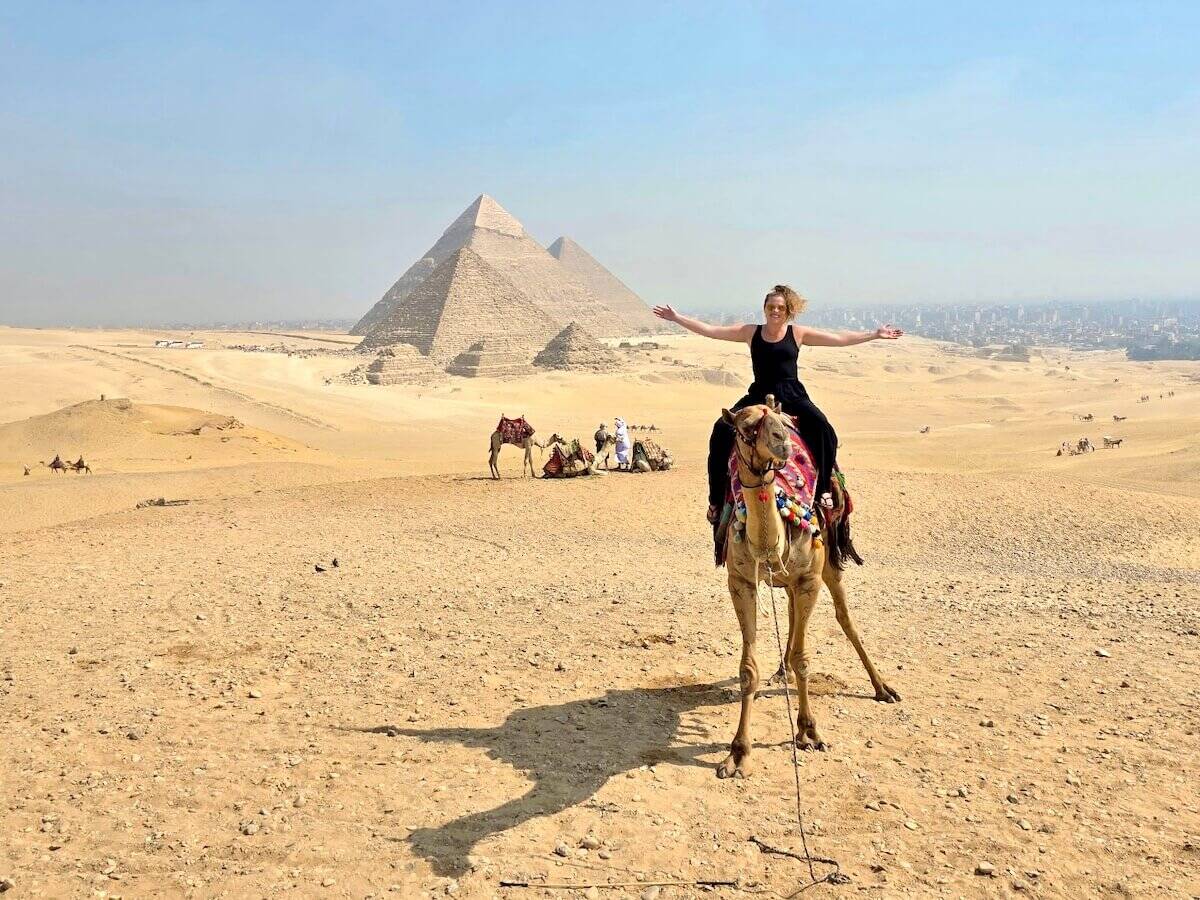 Julia at Pyramids of Egypt