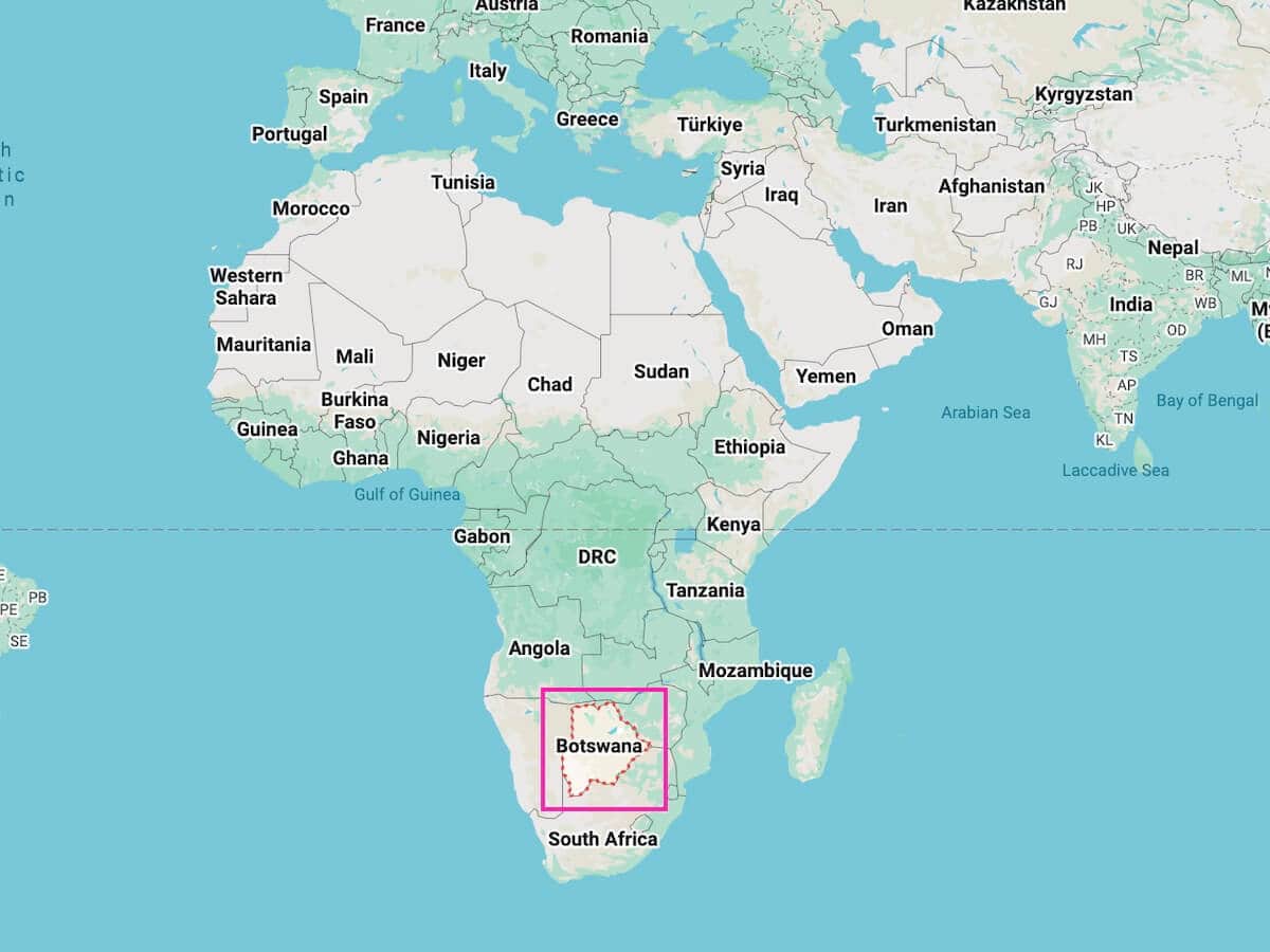 Where is Botswana on a Map