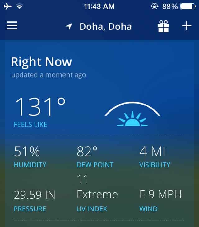 Doha Qatar Temperature in August