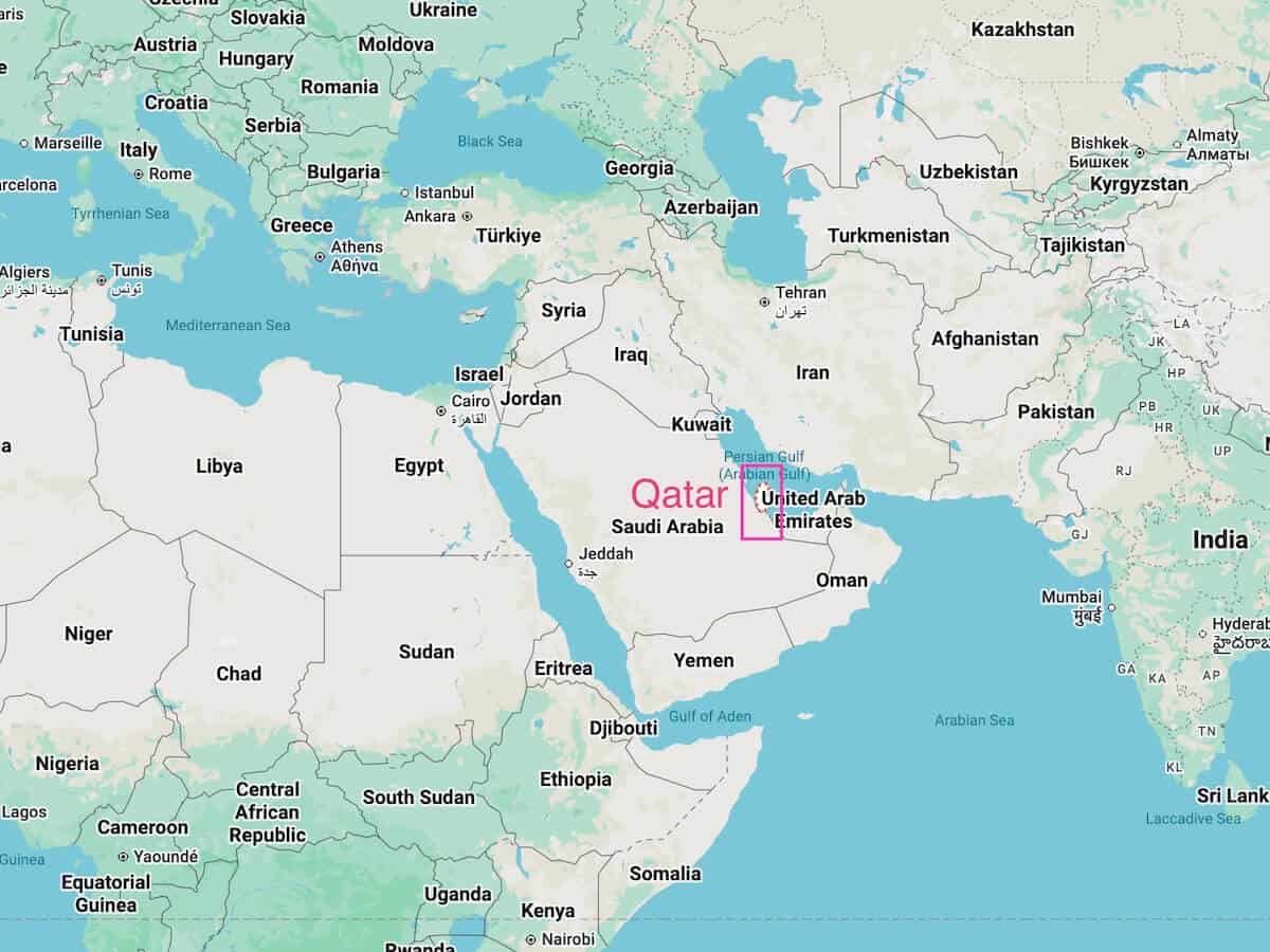 Where is Qatar on a world map